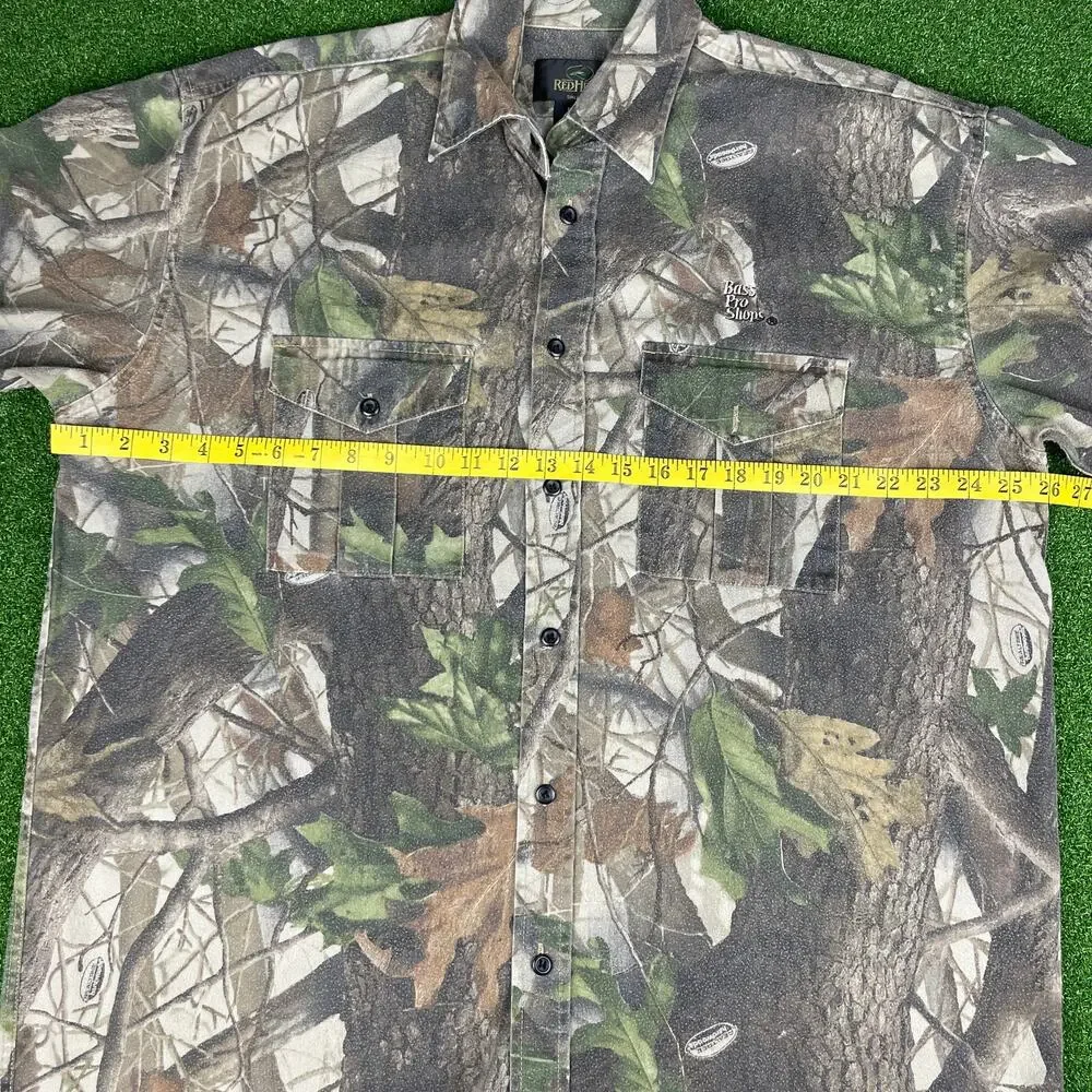 Redhead Bass Pro Shops Camo Real Tree Hardwood Long Sleeve Hunting Shirt Sz LT